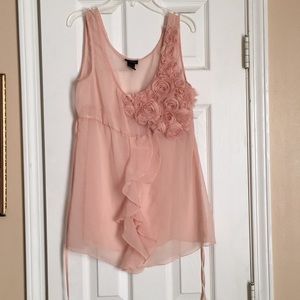 Sheer Flower Muscle Tee
